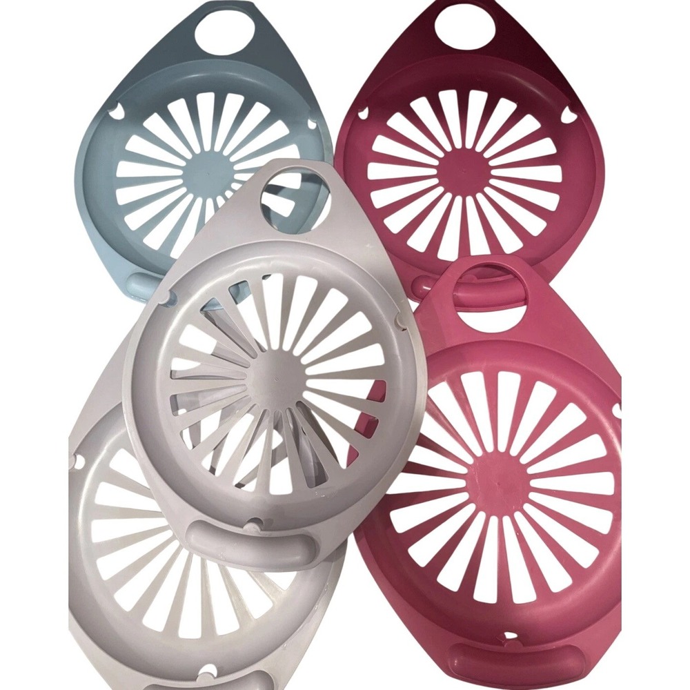 Vintage Frem Corp 813 Plastic Paper Plate Cup Holders Camping Set Of 5 USA‎